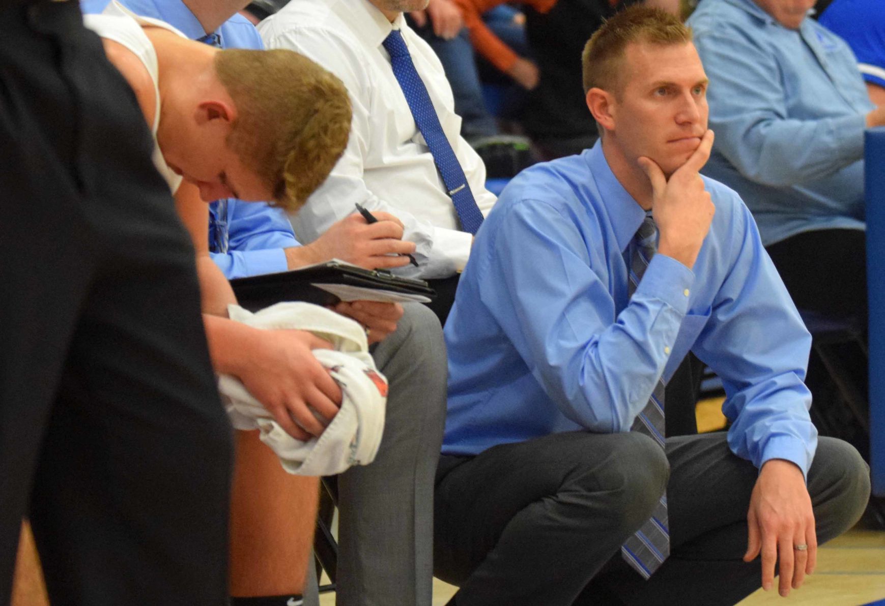 Randolph coach Tyler Fischer